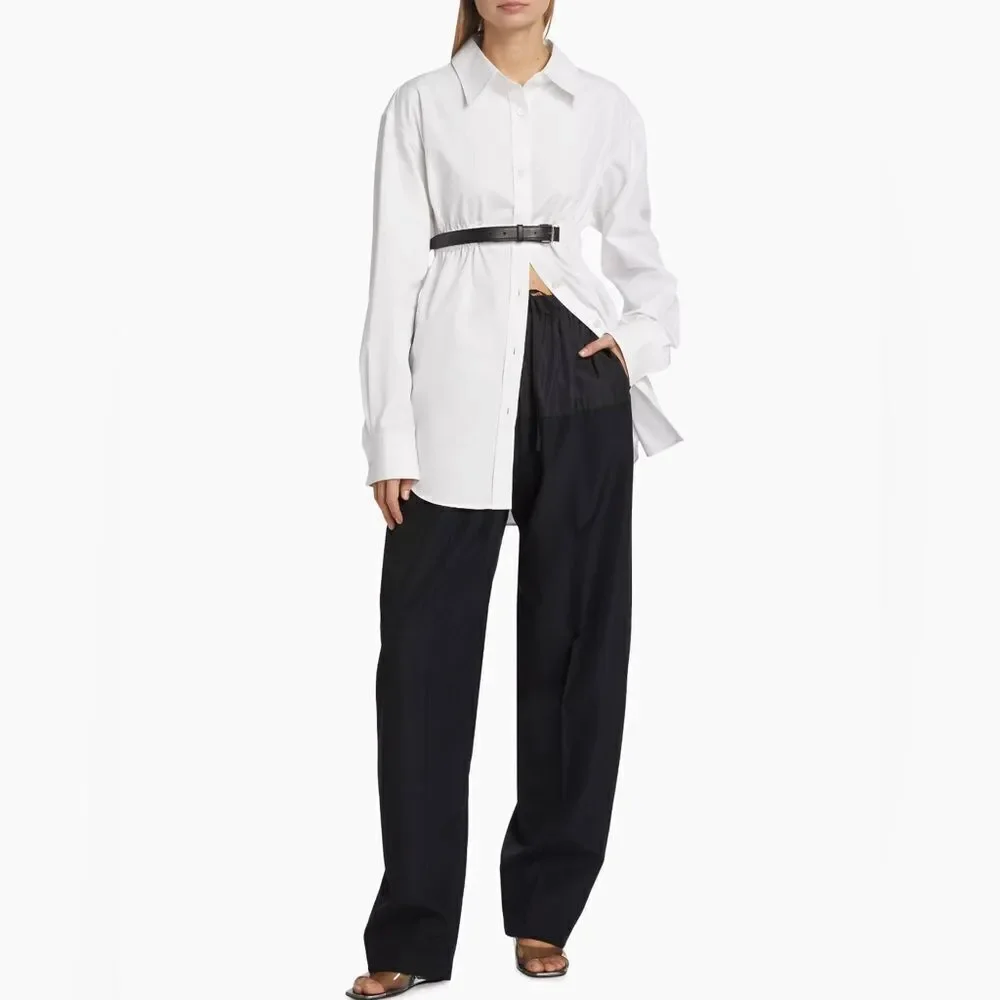 Alexander Wang Oversized Belted Cotton Shirt size M